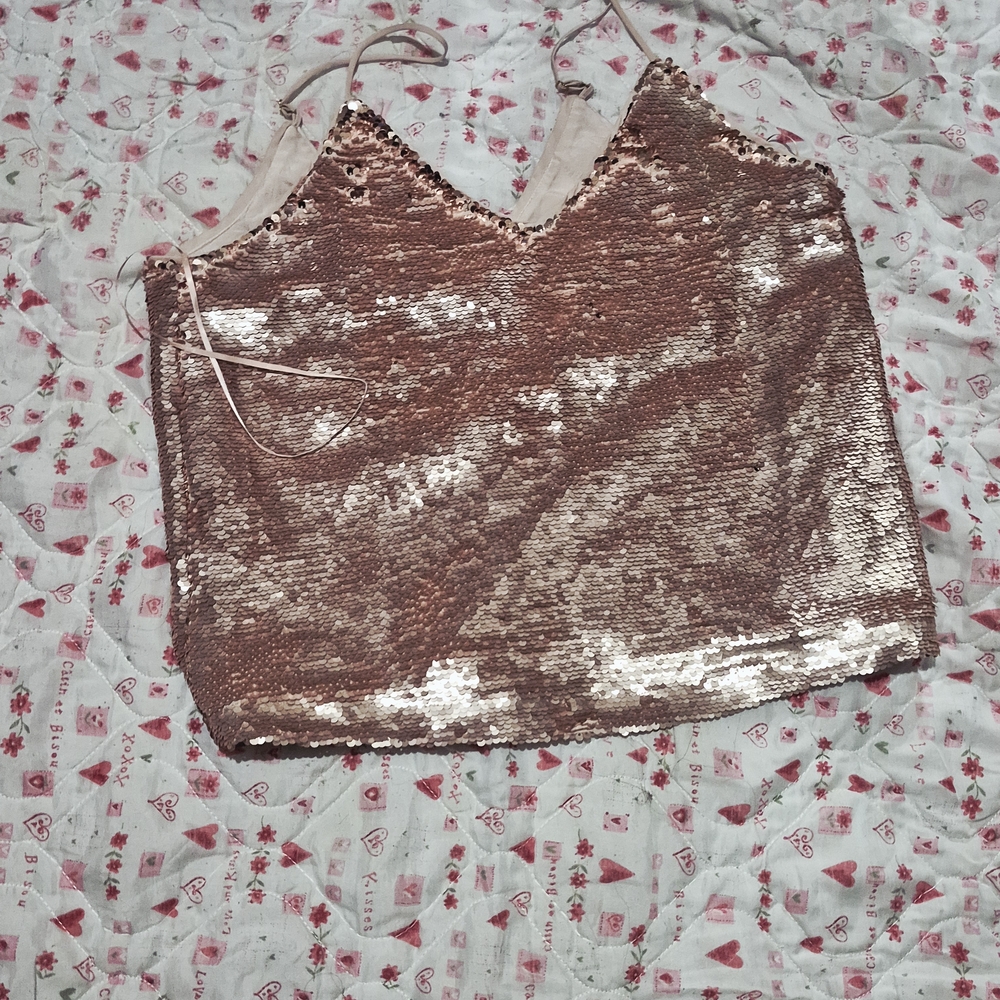 GB Girls Rose Gold Sequin Camisole
